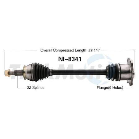 Surtrack Axle Cv Axle Shaft, Ni-8341 NI-8341